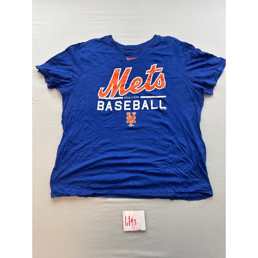 Nike New York Mets Baseball Graphic T-Shirt Mens XL Blue Short Sleeve MLB Tee